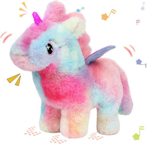 Walking unicorn with glowing - with,