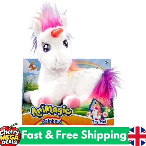 Rainbow glowing unicorn - rainbow,